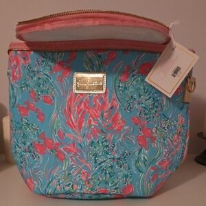 Lilly Pulitzer Vibrant Blue and Pink Cooler Bag